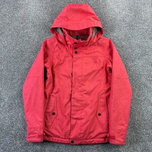 Burton Jet Set Jacket Women's Medium Pink Hooded Snowboard Ski Waterproof